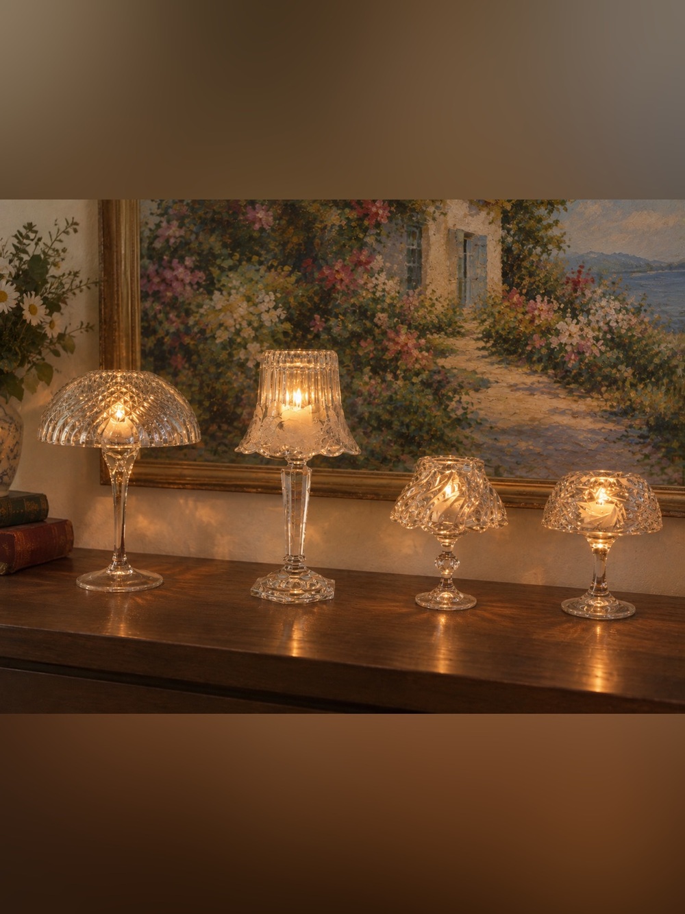 Victorian style - Fairy lamp inspired candle holder/ lamps - Set of 4